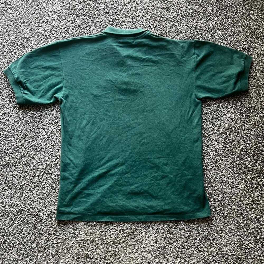 Vintage Green Mickey Mouse Golf Polo, Disney Polo, Men's Large Polo, Cotton Polo - Picture 5 of 7